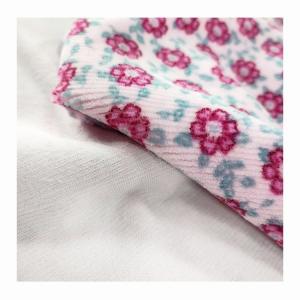 Flower Printed Jacquard Velour Velvet Fabric 310gsm 100% Polyester