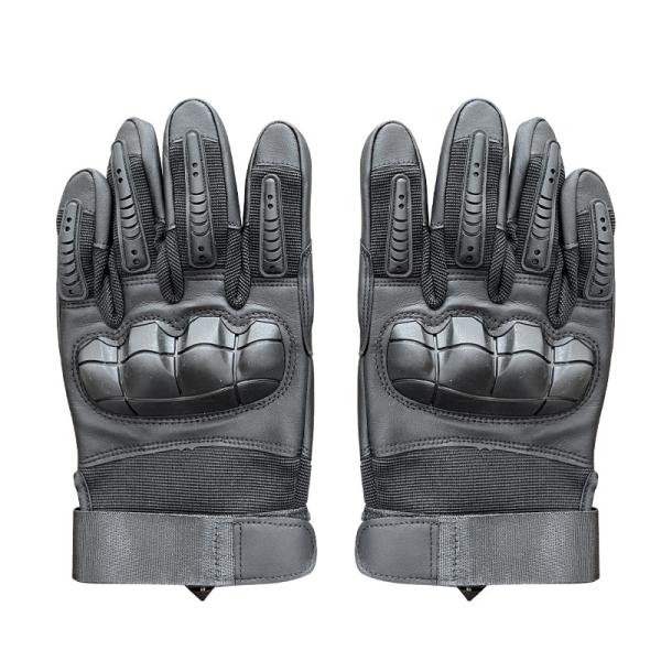Guantes de entrenamiento de dedos de color negro personalizado con protección y hendiduras en los dedos