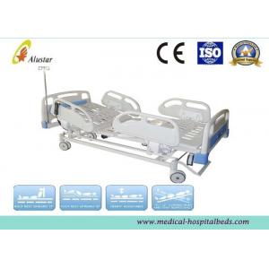 China Hospital Electric Bed 5 Funtion ABS Guardrails ICU Bed With Brake Wheel (ALS-E502) supplier