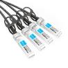 IBM 49Y7886 el 1m compatible (los 3ft) 40G QSFP+ cuatro al cable directo del desbloqueo de la fijación del cobre de 10G SFP+