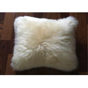 China Australia Sheepskin Sofa Throw Pillows Single Sided Fur With Custom Color / Size supplier
