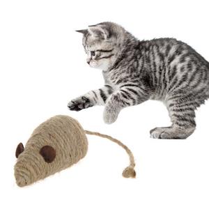 China Customized Size Interactive Mouse Cat Toy Sisal Material Washable Durable supplier