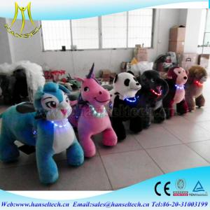 China Hansel stuffed animal scooter ride electric mini carousel rides for sale 4 wheel kid ride amusemnt park game machine supplier