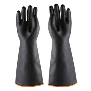 Thickening Heavy Duty Rubber Hand Gloves 45CM Flocked Extra Long Rubber Gloves