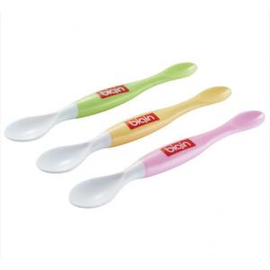 Two Heads Baby Feeding Spoon PP TPE Safe Customized Logo