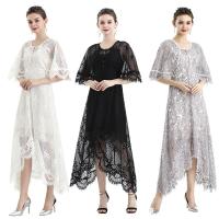 China Luxury essentials - Lace dress with cape sleeve scalloped hem. Design for mother of the bride who looks graceful. on sale