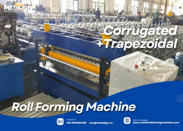 Dual-Layer Guide Pillar Roll Forming Machine For Trapezoidal And Corrugated Roof Panels