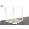 Make Up Brush Custom Made Acrylic Boxes , Transparent Acrylic Display Cube