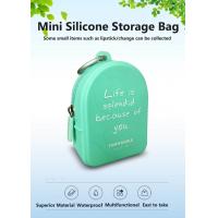 China Cute And Fashionable Mini Silicone Zero Wallet Backpack Style Storage Bag Soft Silicone Bag on sale