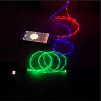 China Fast Charging Cable 3 IN 1 Type C 3A  LED Colorful Charging USB Cable Lightning Flashing Cable on sale