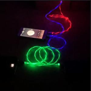 Flashing Fast Charging USB Cable 3 In 1 Type C 3A LED Colorful