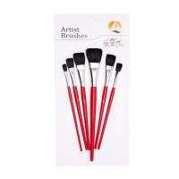 Flat Head Goat Hair Paint Brushes For Oil Painting