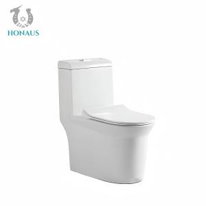 Self Clean Ceramic One Piece Toilet Bowl Luxury S/P Trap Siphonic Jet Customizable