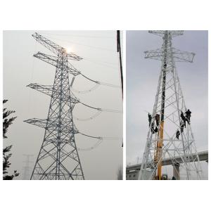 Double Circuit 500 Kv Transmission Tower , Q235B Mild Steel  Power Pylon