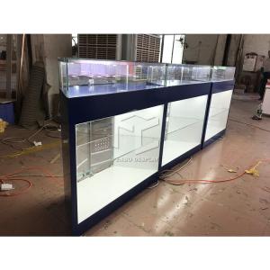 ODM Glass Vapor Shop Furniture Display With T4 LED Lighting