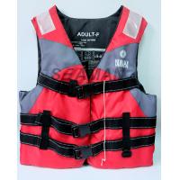 China Nylon Polyester Red / Grey YAMAHA Life Jacket Water Sport Foam Life Vest on sale