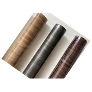 Solid Color 0.30mm Wood Grain Interior PVC Furniture Foil For Sideboard