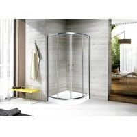 Tempered Glass Sliding Bathroom Shower Enclosure Arc Shape  Aluminum Framed