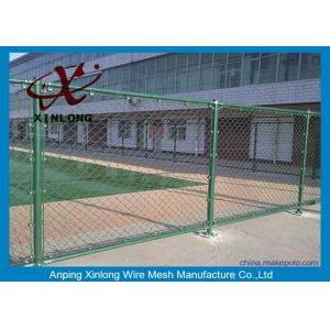 China Custom Green Fence Chain Link , Diamond Wire Mesh Strongly 1.8-4.5mm supplier