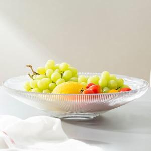 Decorative 30cm Clear Glass Plates And Bowls 11.8 Inch For Centerpieces