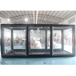 China Airtight Welding Black Inflatable Garage Tent For Car Storage supplier