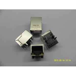 China Side Entry Single Port 10/100baseT RJ45 with transformer , UTP RJ45 8P8C female Jack wholesale