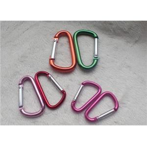 Small Personalized Promotional Gifts Carabiner Multiple Colors D - Shaped Mountaineering Buckle Metal Key Holder