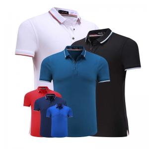 Flyita 100% Polyester Short Sleeve Plain Polo Collared T Shirt For Men