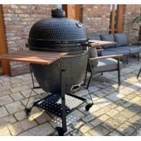 China Black Ceramic 27 Inch Charcoal Grill , SGS Kamado Charcoal Grill on sale