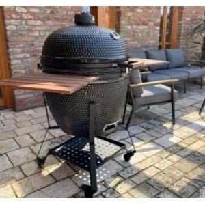 China Black Ceramic 27 Inch Charcoal Grill , SGS Kamado Charcoal Grill supplier