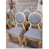China Clear Acrylic White Aluminum O Back Wedding Party Dining Chair wholesale