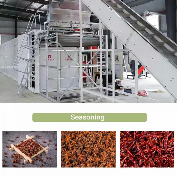 Air Heating Continuous Conveyor Belt Dryers For Seasoning Fruit And Vegetable