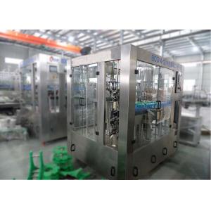 Carbonated Drink Bottle Filling Capping And Labeling Machine , Automatic Water Filling And Capping Machine