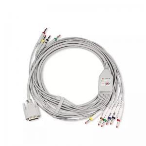 China Cardiotrack 12 Schiller Medical Equipment Cables TPU Jacket 10 Lead ECG Cable supplier