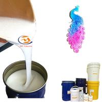 China 15 Shore Tin Cured Good Flowability Soft Liquid Silicone Rubber For Crafts on sale