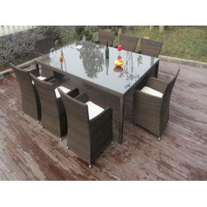 China Rattan Conservatory Furniture , Bistro / Kitchen Dining Table Set supplier