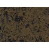 Artificial Type Dark Brown Composition Quartz Stone Countertops Slab With Black