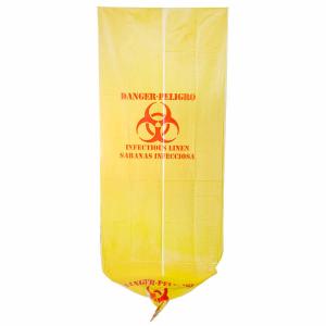 37" X 50" Yellow Infectious Waste Bags , HDPE Material Medical Waste Disposal Bags