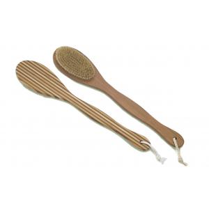 China Long Handled Recycled Bath Body Brush / Bamboo Back Scrubber For Man supplier