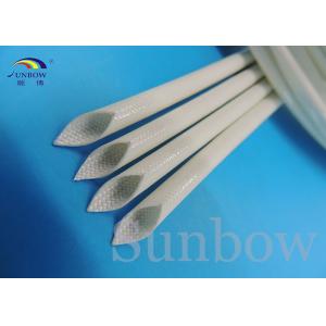 Silicone Rubber Coated Fiberglass Sleeving , White Fiberglass Braided Sleeving