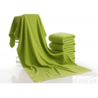 Luxury Bath Towels Green Color , Beach Hotel Bath Towels Durable