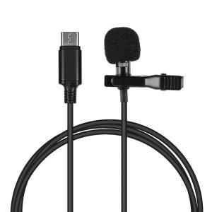 Clip On Bluetooth Lavalier Microphone / Type C Collar Mic Bluetooth For Android Smartphone