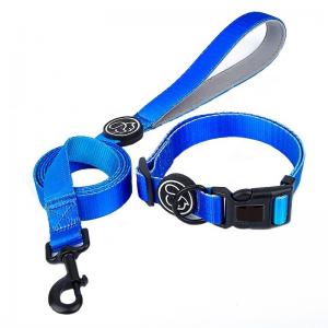 China Personalized Dog Collar And Leash Set Gradient Nylon Rope Dog Lead supplier