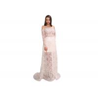 China Women ' S Long Sleeve Evening Gowns And Ladies Wedding See Through A - Line Tulle Lace Dresses on sale