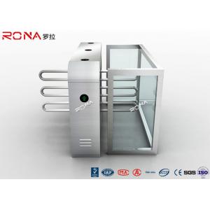 Security Solution Waist High Turnstil Assured Stainless Barrier With Metal Wings