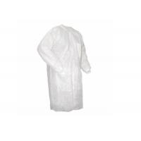China Long Sleeve Disposable Plastic Lab Coats , Disposable Laboratory Coats Waterproof on sale