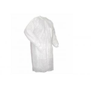 Long Sleeve Disposable Plastic Lab Coats , Disposable Laboratory Coats Waterproof