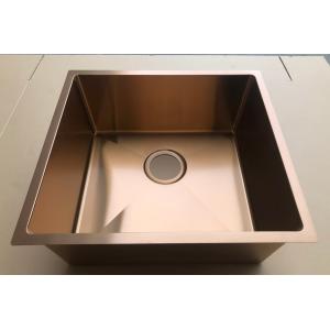 Copper PVD Surface Kitchen Sink Without Tap Holes 5 Years Warranty / Rose Gold Color Kitchen Sink