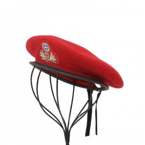 China Red Military Wool Beret Military Tactical Headwear For Special Forces Men And Women supplier