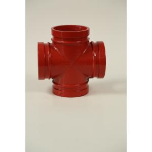 QCPQT05 Ductile Iron Grooved 4 Way Pipe Fitting 2.5mpa For Fire Piping System